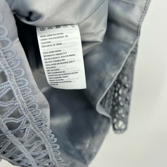 Bardot Romper Kristy Lace Blue Long Bell Sleeve Playsuit - Picture 8 of 12